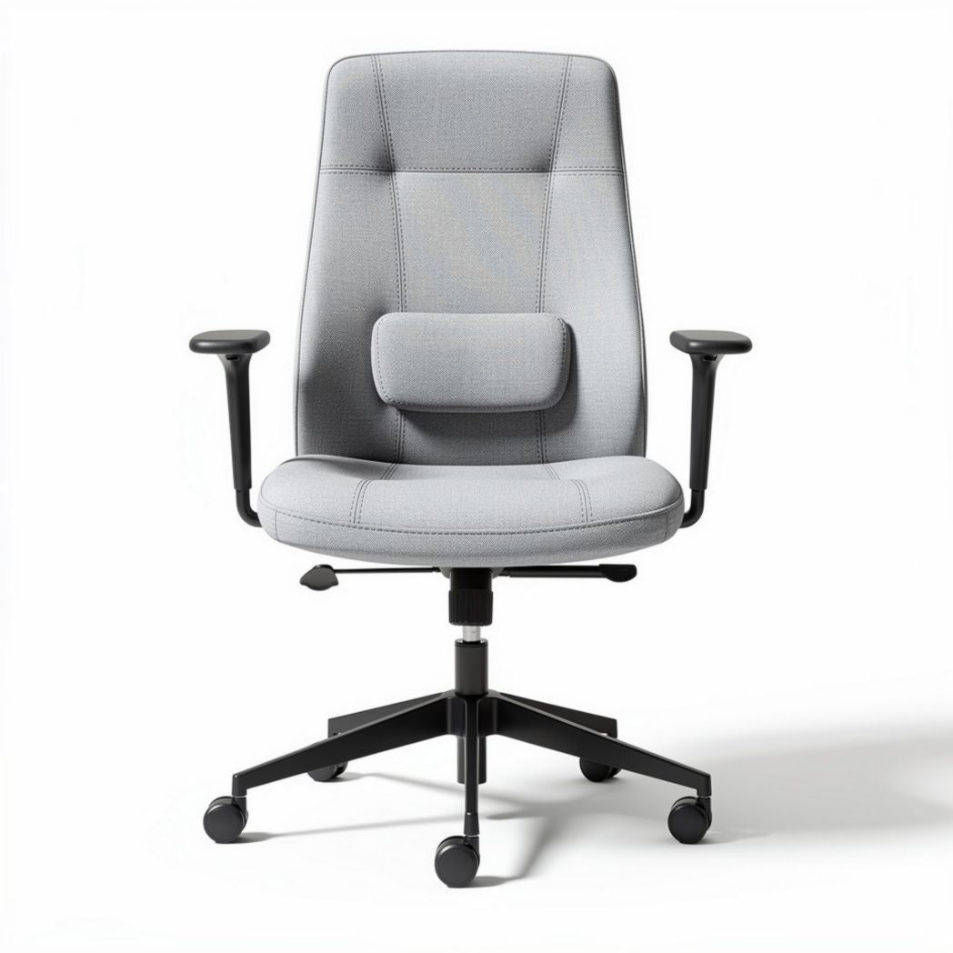 Mesh office chair with adjustable lumbar support gray 60 x 60 x 110cm